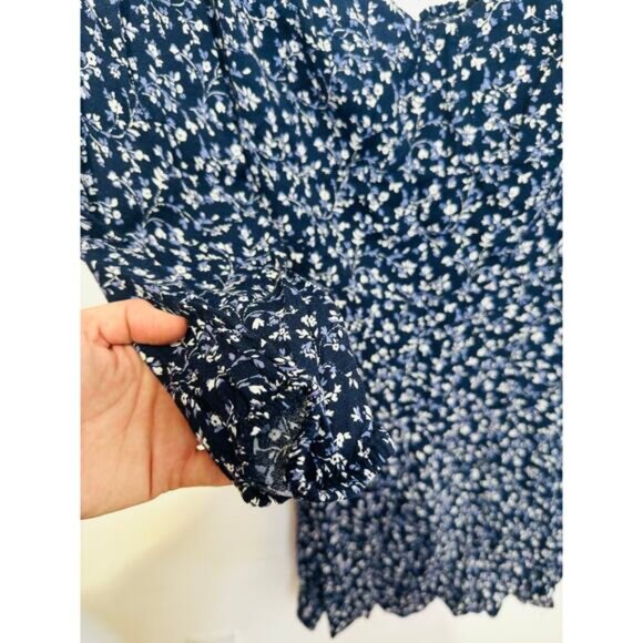 REFORMATION Women's Blue Floral Sweetheart Neckline Mochi Mini Dress Size 12 - Picture 9 of 15